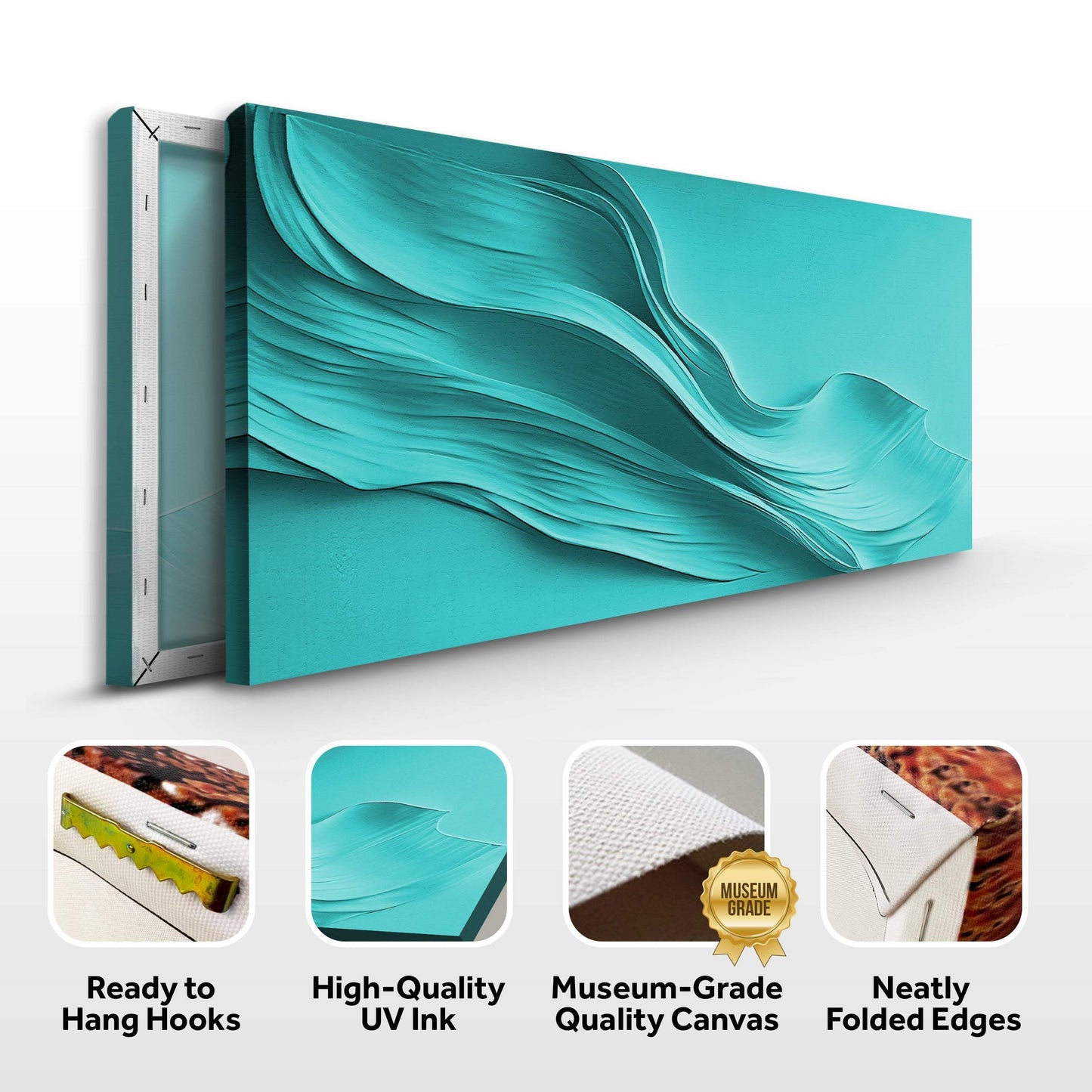 Turquoise Minimalist Wall Art - Tailored Canvases - Flyclothing LLC