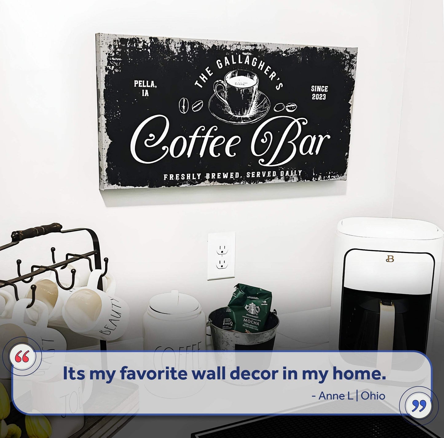 Coffee Bar Sign V - Tailored Canvases - Flyclothing LLC