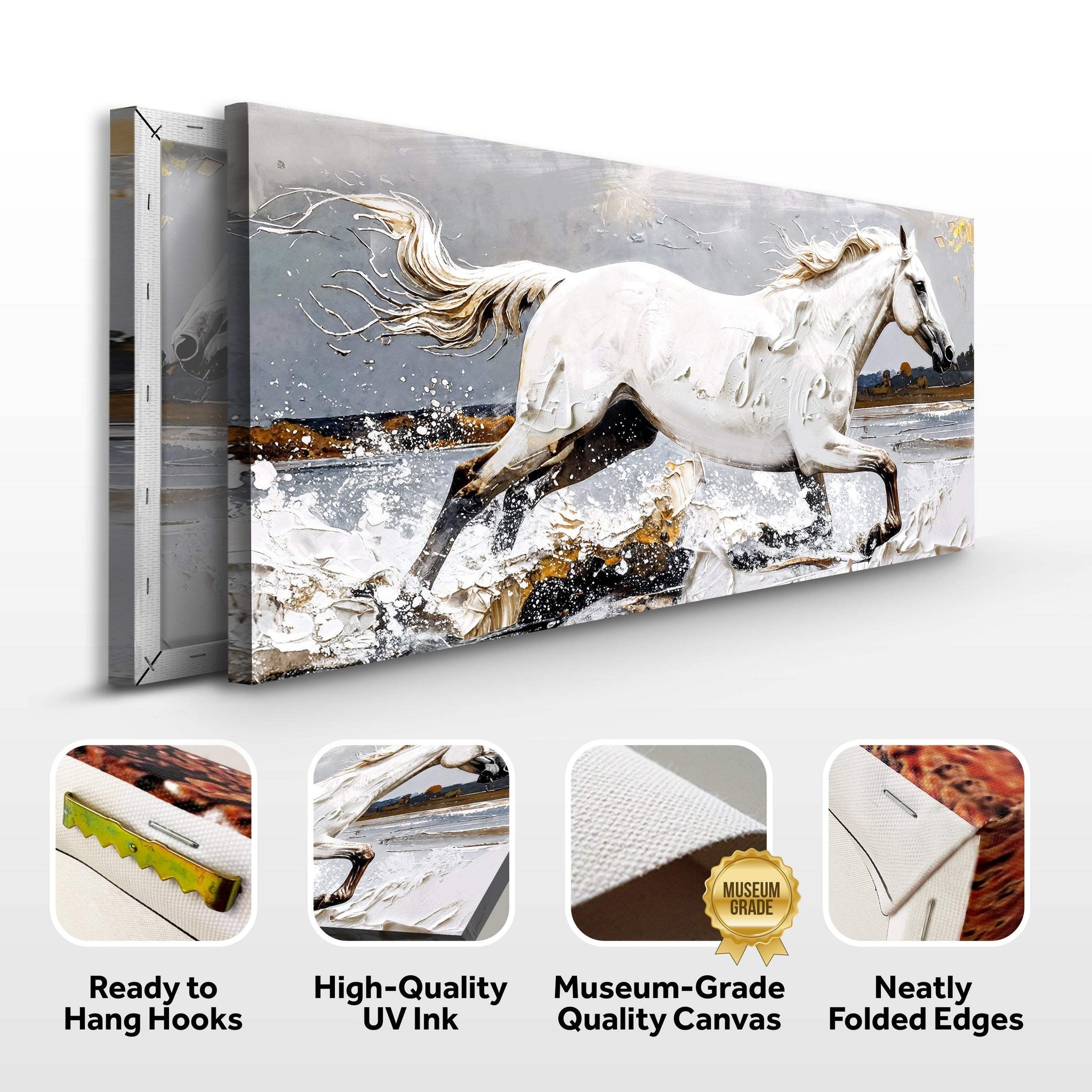 Modern Abstract Horse Wall Art - Tailored Canvases - Flyclothing LLC