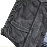 Hammer down Men's Western Style Leather Biker Vest - First Manufacturing Company - Flyclothing LLC