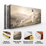 Jesus Protects The Lamb From Wolves Faith Wall Art X - Tailored Canvases - Flyclothing LLC