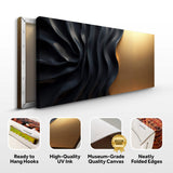 Black And Gold Minimalist Abstract XIII - Tailored Canvases - Flyclothing LLC