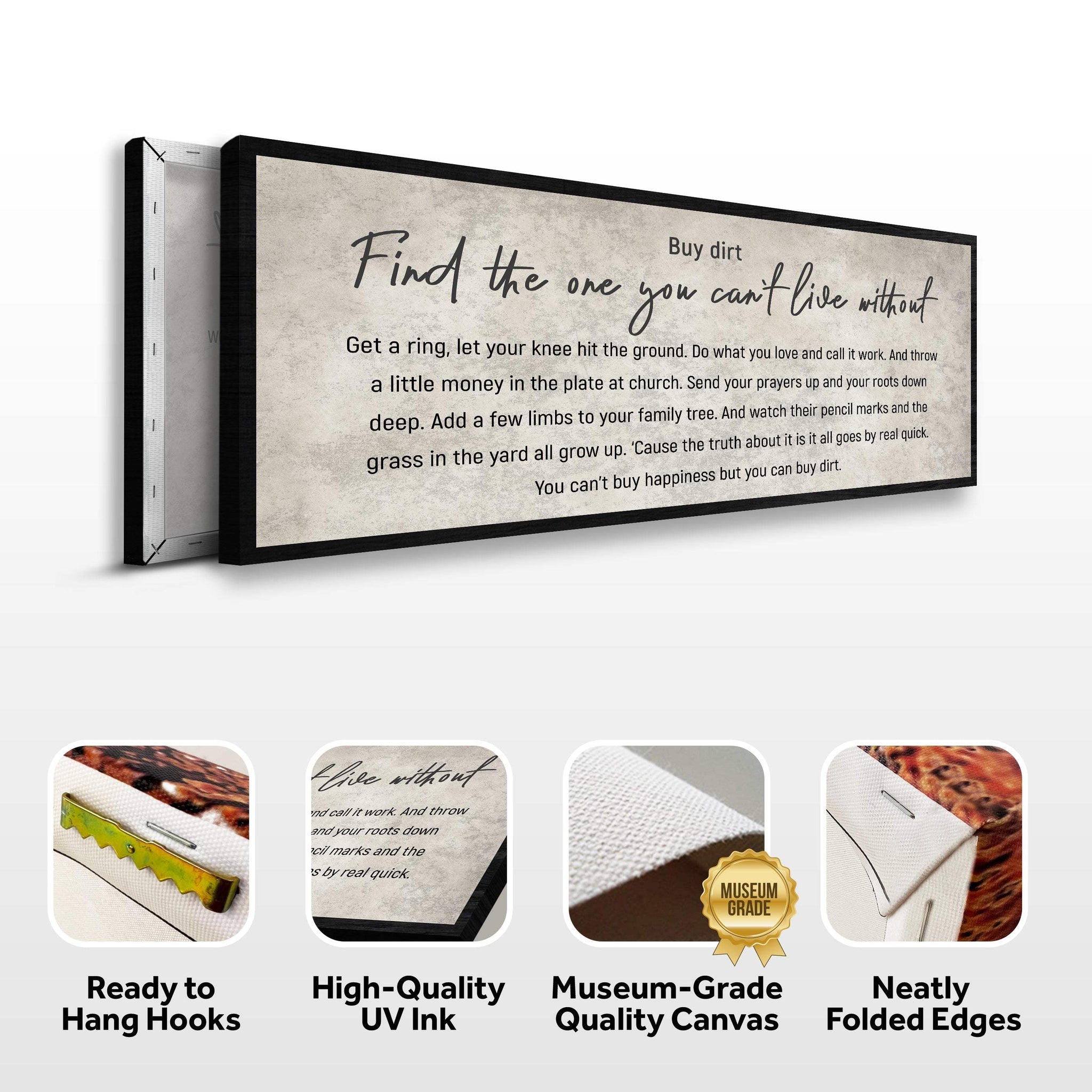 Find The One You Can't Live Without Family Sign III - Tailored Canvases - Flyclothing LLC