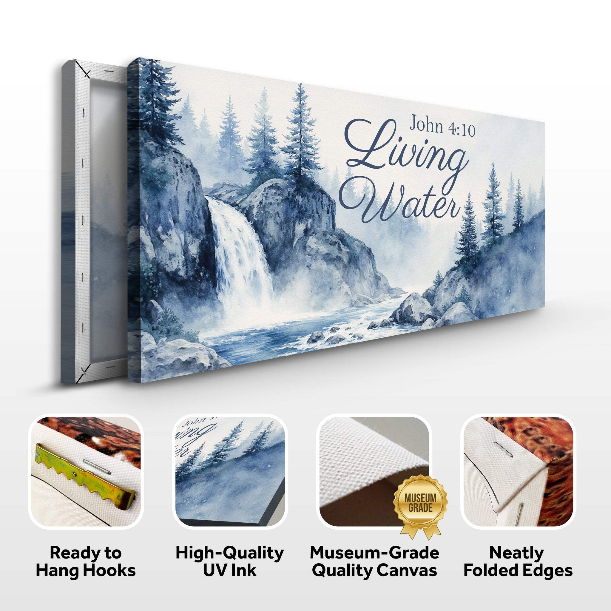 Living Water - John 4:10 Faith Sign II - Tailored Canvases - Flyclothing LLC