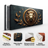 3D Majestic Lion Wall Art - Tailored Canvases - Flyclothing LLC