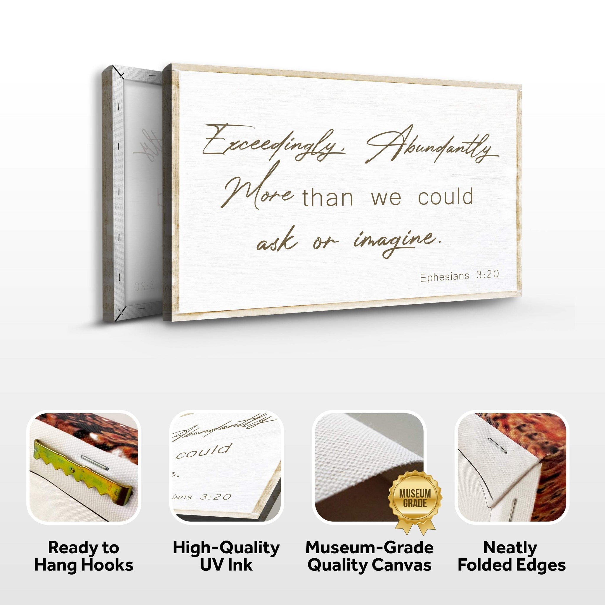 Ephesians 3:20 Farmhouse Faith Sign II - Tailored Canvases - Flyclothing LLC