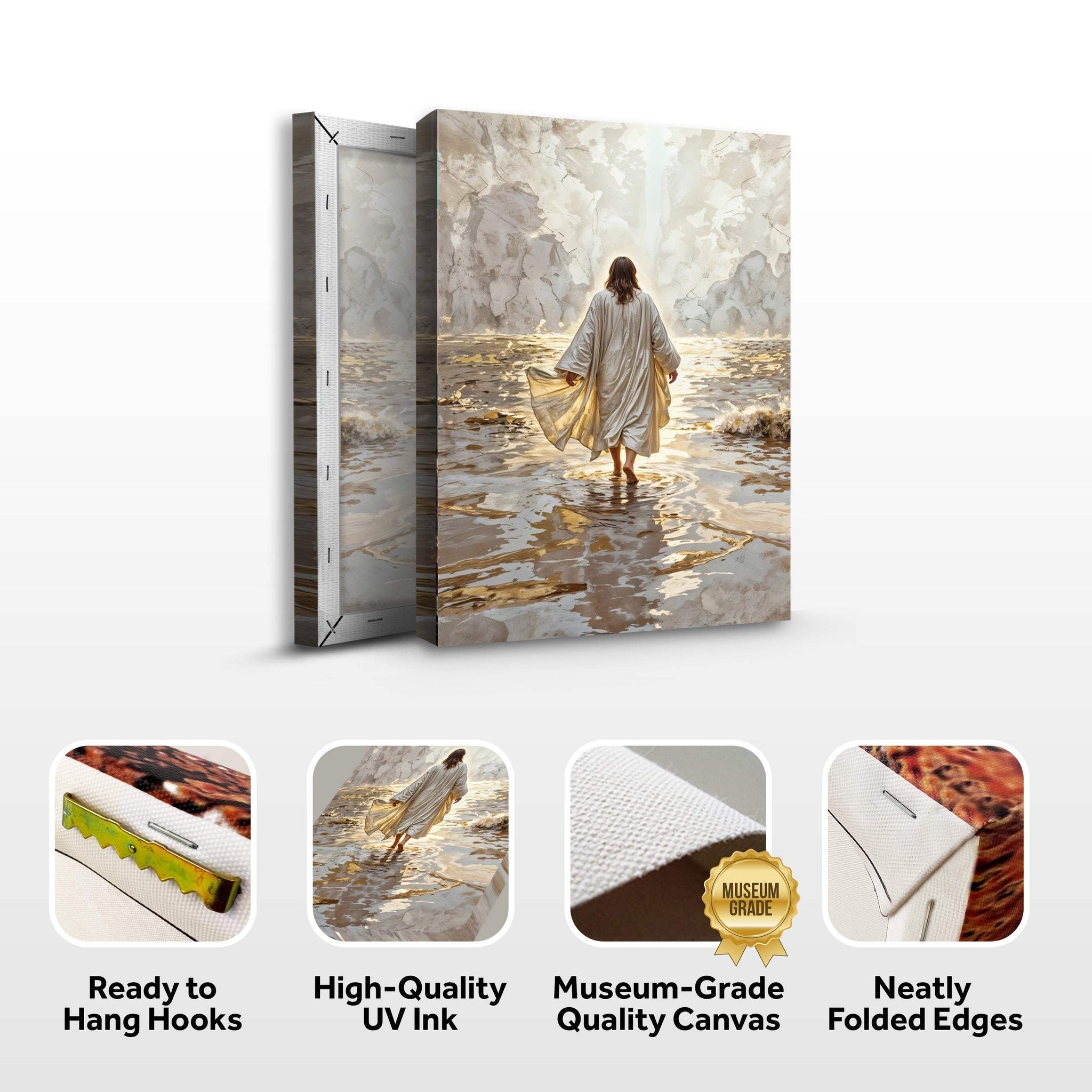 Jesus Christ Walking On Water Faith Wall Art IV - Tailored Canvases - Flyclothing LLC