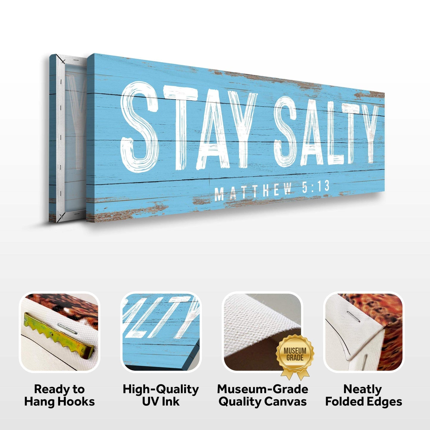 Stay Salty Coastal Sign IV - Tailored Canvases - Flyclothing LLC