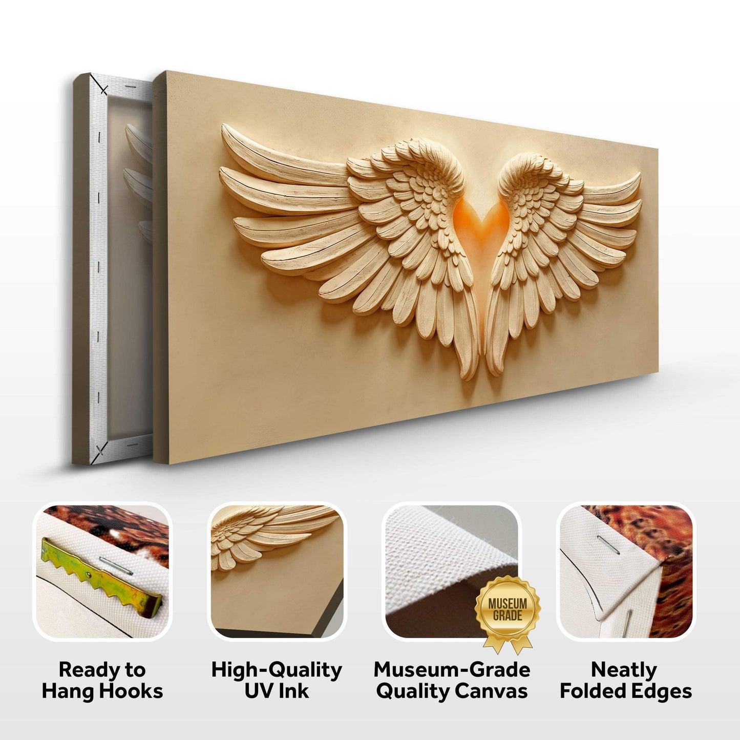 Wings Of Devotion Wall Art - Tailored Canvases - Flyclothing LLC