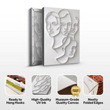 3D Minimalist Faces Wall Art - Tailored Canvases - Flyclothing LLC