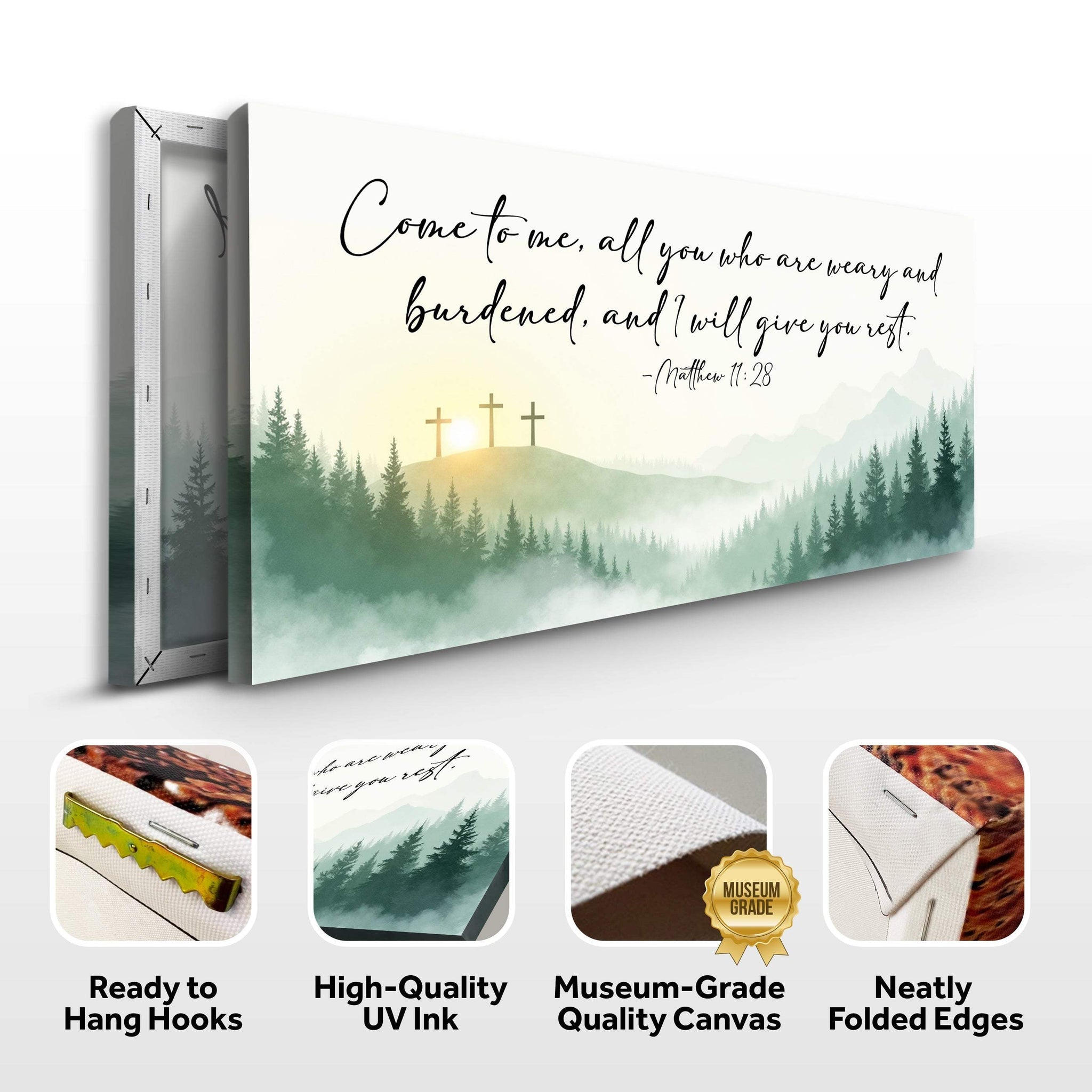 Come To Me - Matthew 11:28 Faith Sign - Tailored Canvases - Flyclothing LLC