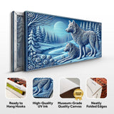3D Wolves Wall Art VI - Tailored Canvases - Flyclothing LLC