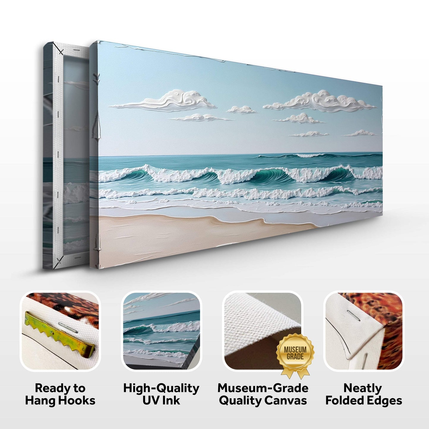 Serene Ocean Wave Coastal Wall Art XI - Tailored Canvases - Flyclothing LLC