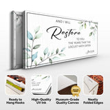 And I Will Restore To You - Joel 2:25 Faith Sign - Tailored Canvases - Flyclothing LLC