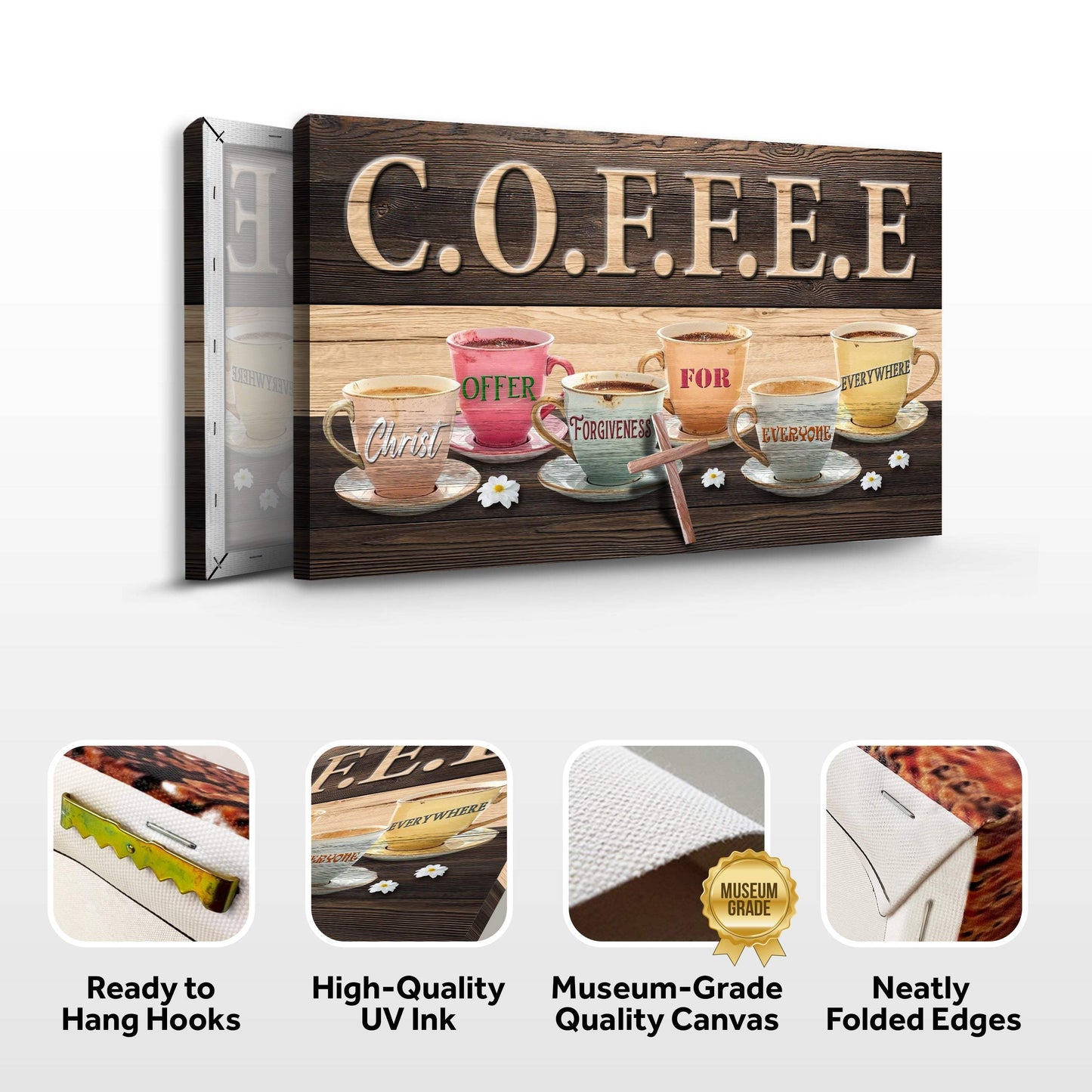 Our COFFEE Faith Sign II - Tailored Canvases - Flyclothing LLC