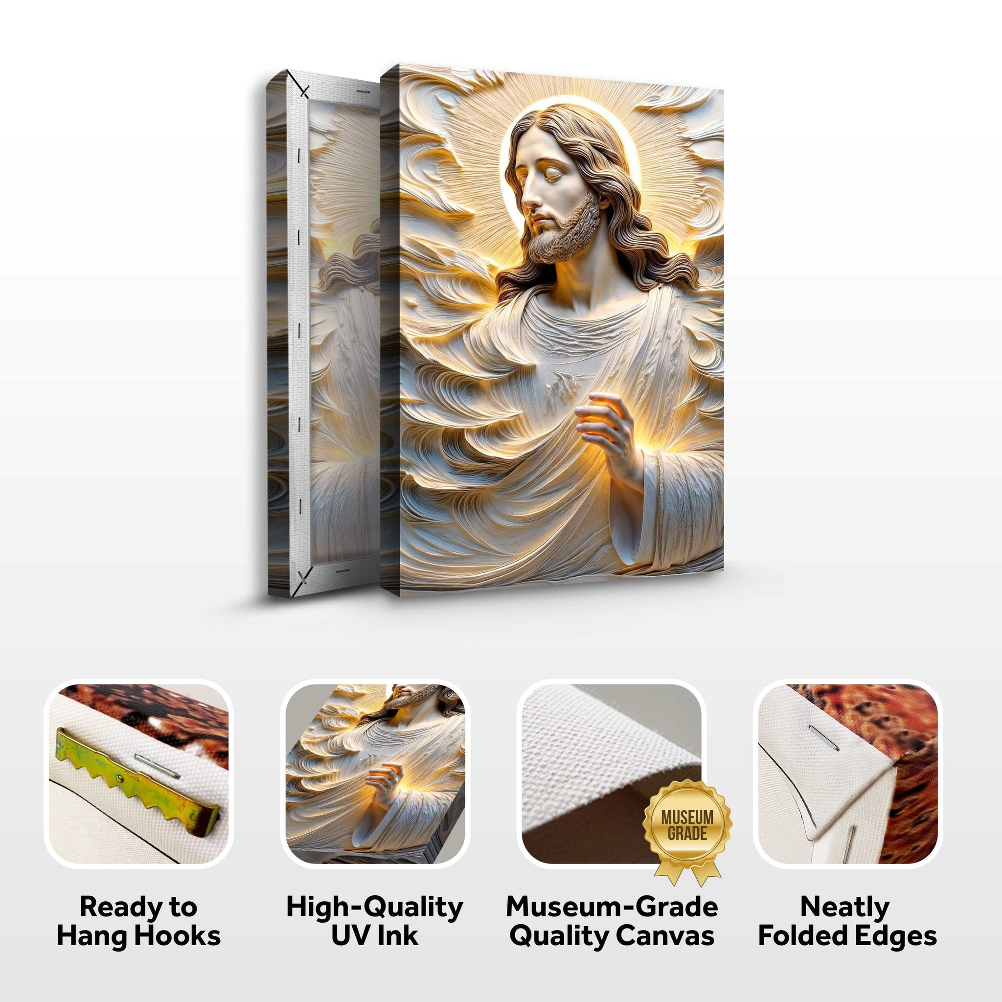 Faith Over Fear, Sacred Serenity Faith Wall Art - Tailored Canvases - Flyclothing LLC