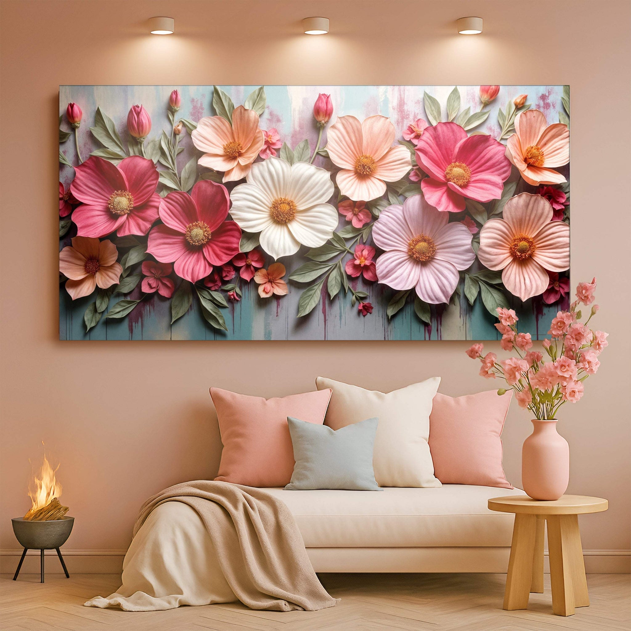 Colorful Floral Realistic Wall Art II - Tailored Canvases - Flyclothing LLC