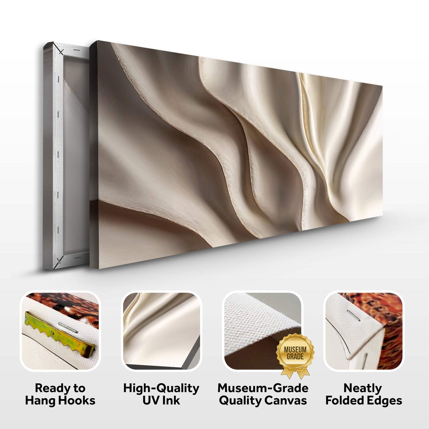 Beige Minimalist Wall Art V - Tailored Canvases - Flyclothing LLC