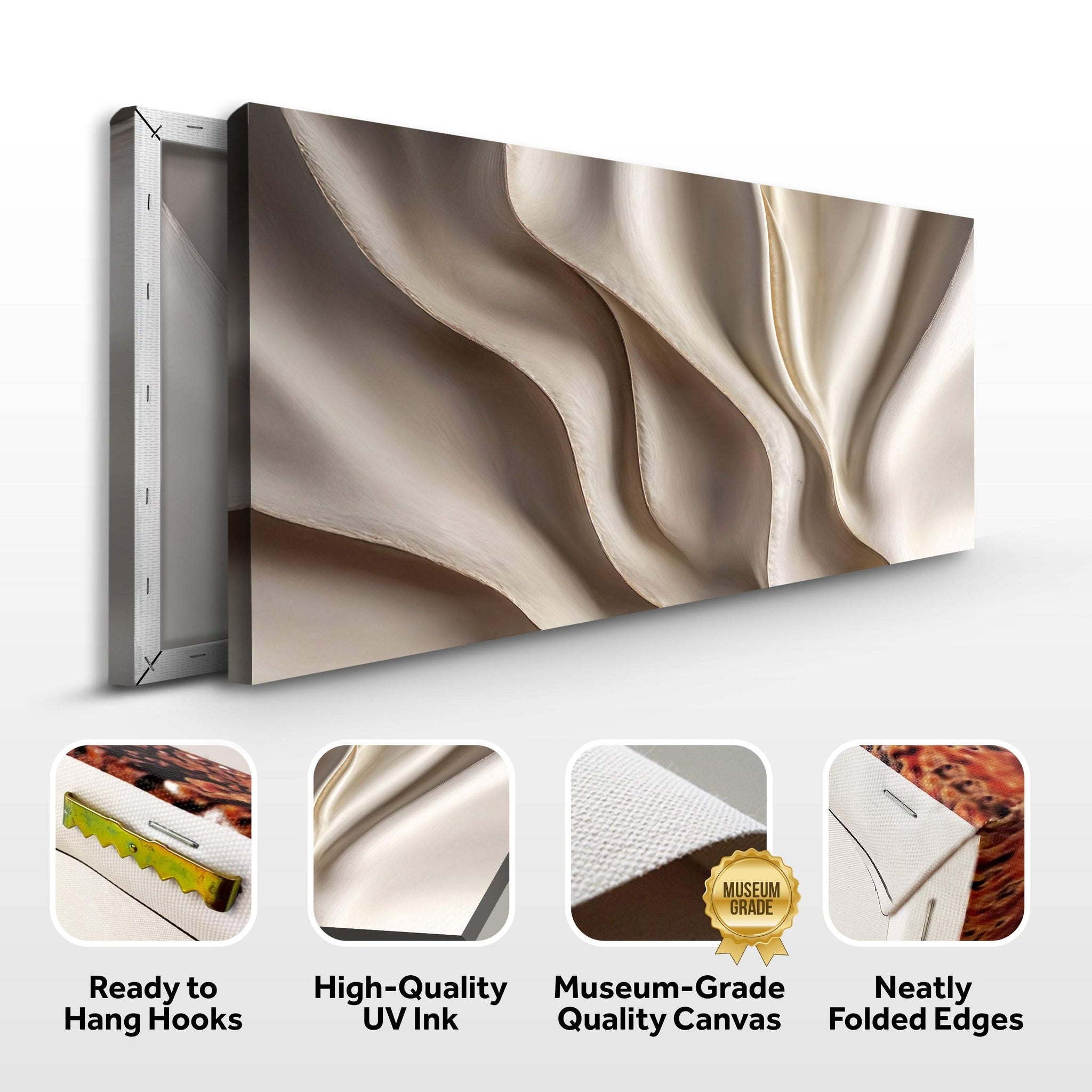 Beige Minimalist Wall Art V - Tailored Canvases - Flyclothing LLC