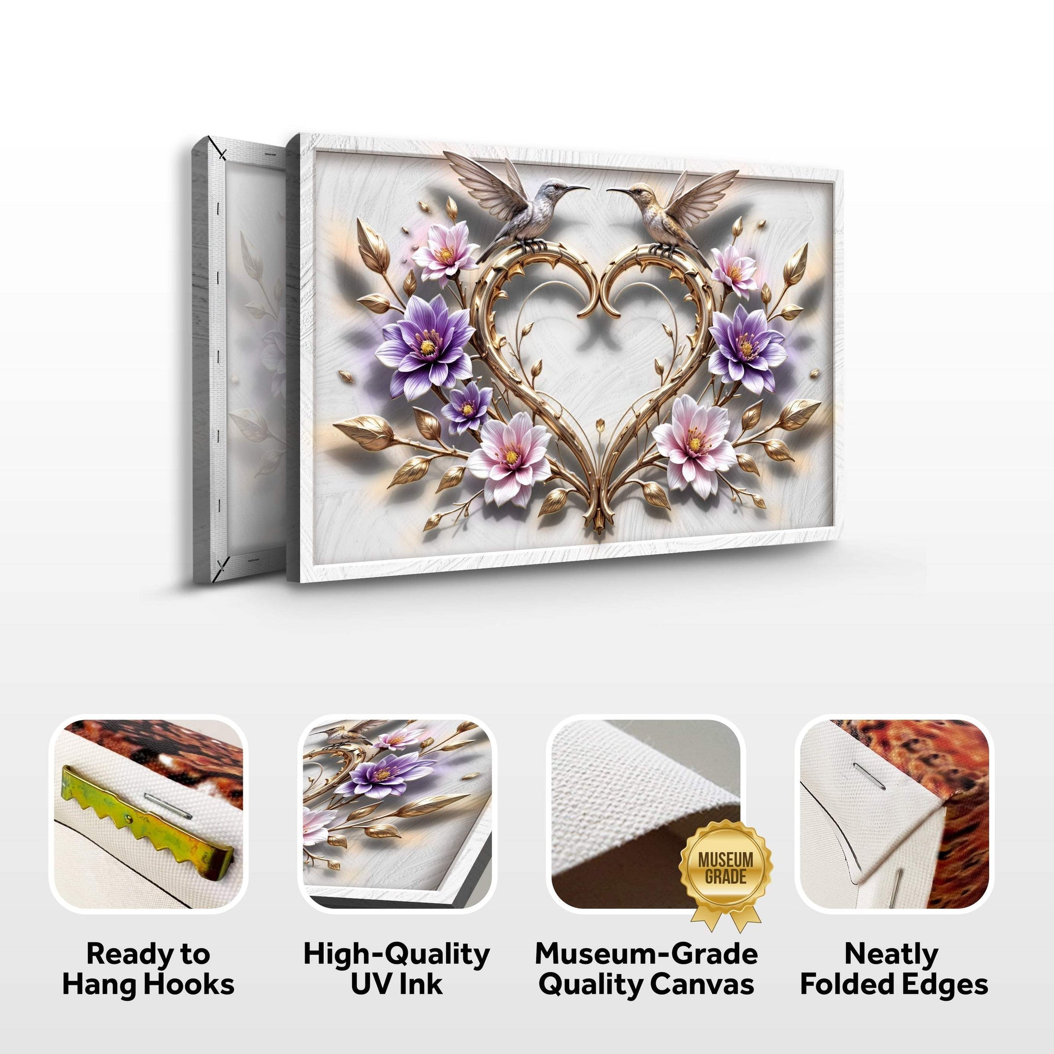 3D Hummingbirds Wall Art V - Tailored Canvases - Flyclothing LLC