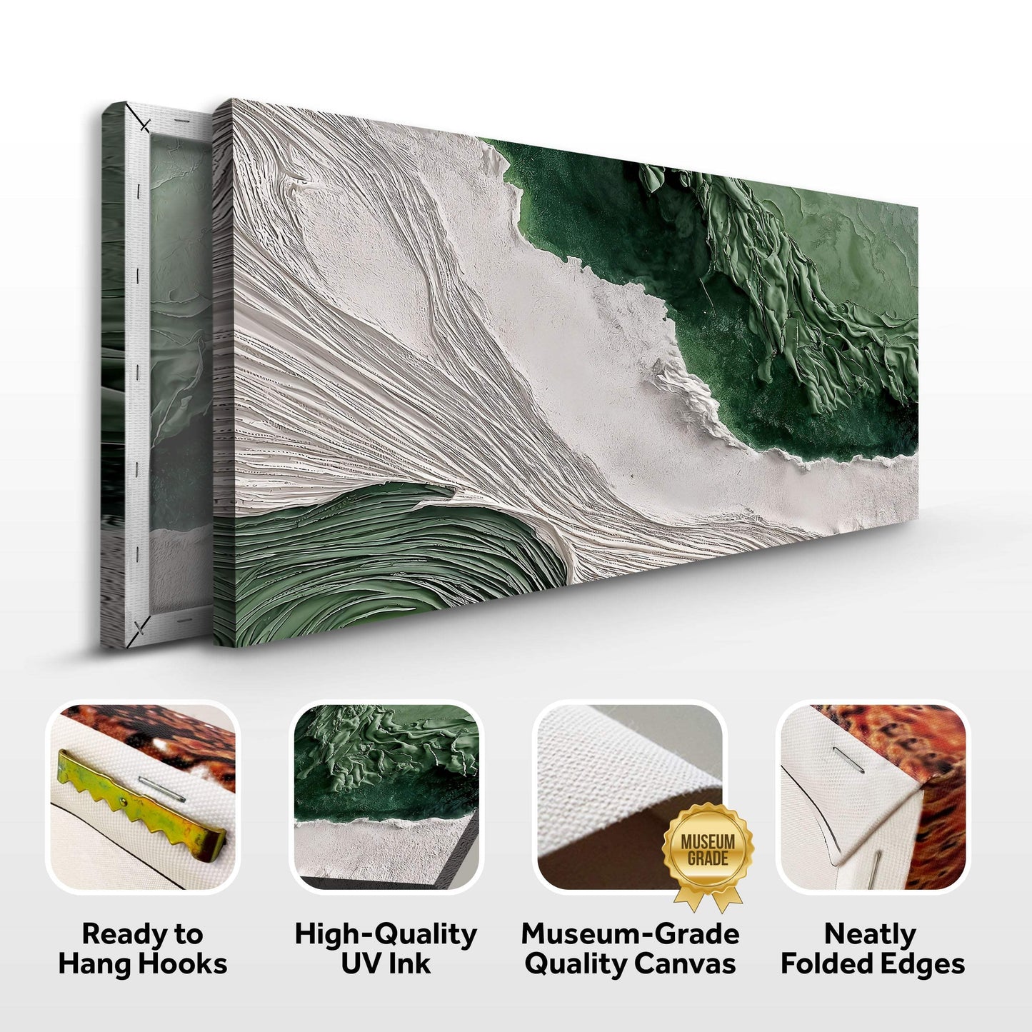 Green Rivers Abstract Wall Art II - Tailored Canvases - Flyclothing LLC