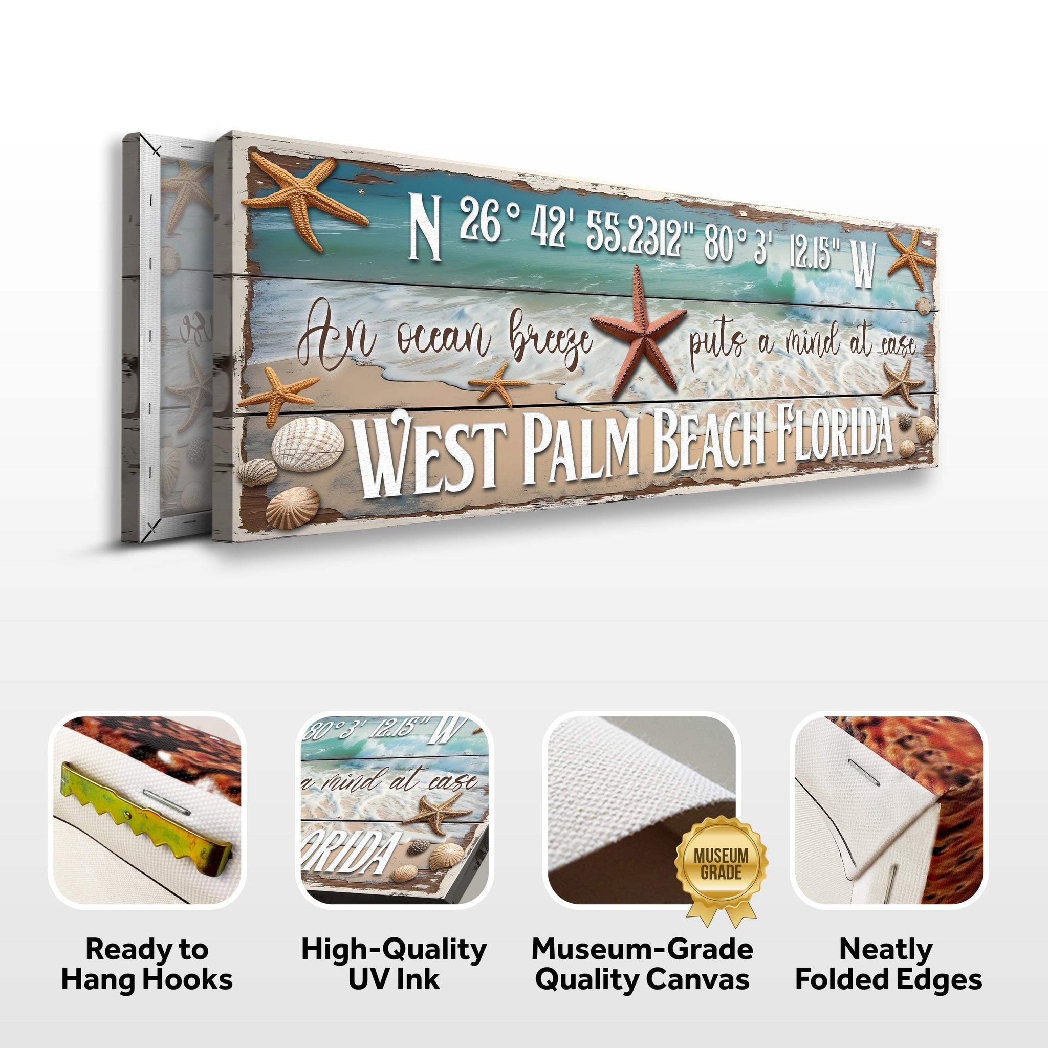 Personalized Beach House Coastal Sign III - Tailored Canvases - Flyclothing LLC