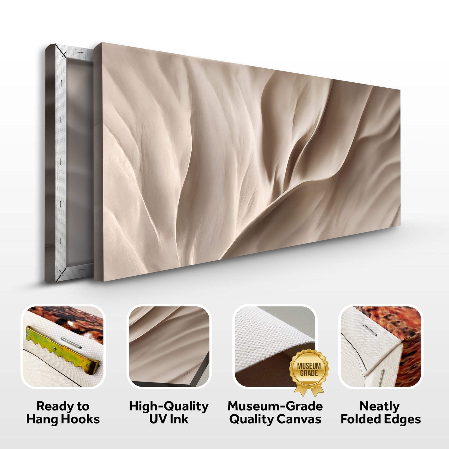 Soft Waves of Elegance Wall Art - Tailored Canvases - Flyclothing LLC