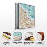 You Me and the Sea Coastal Sign VI - Tailored Canvases - Flyclothing LLC
