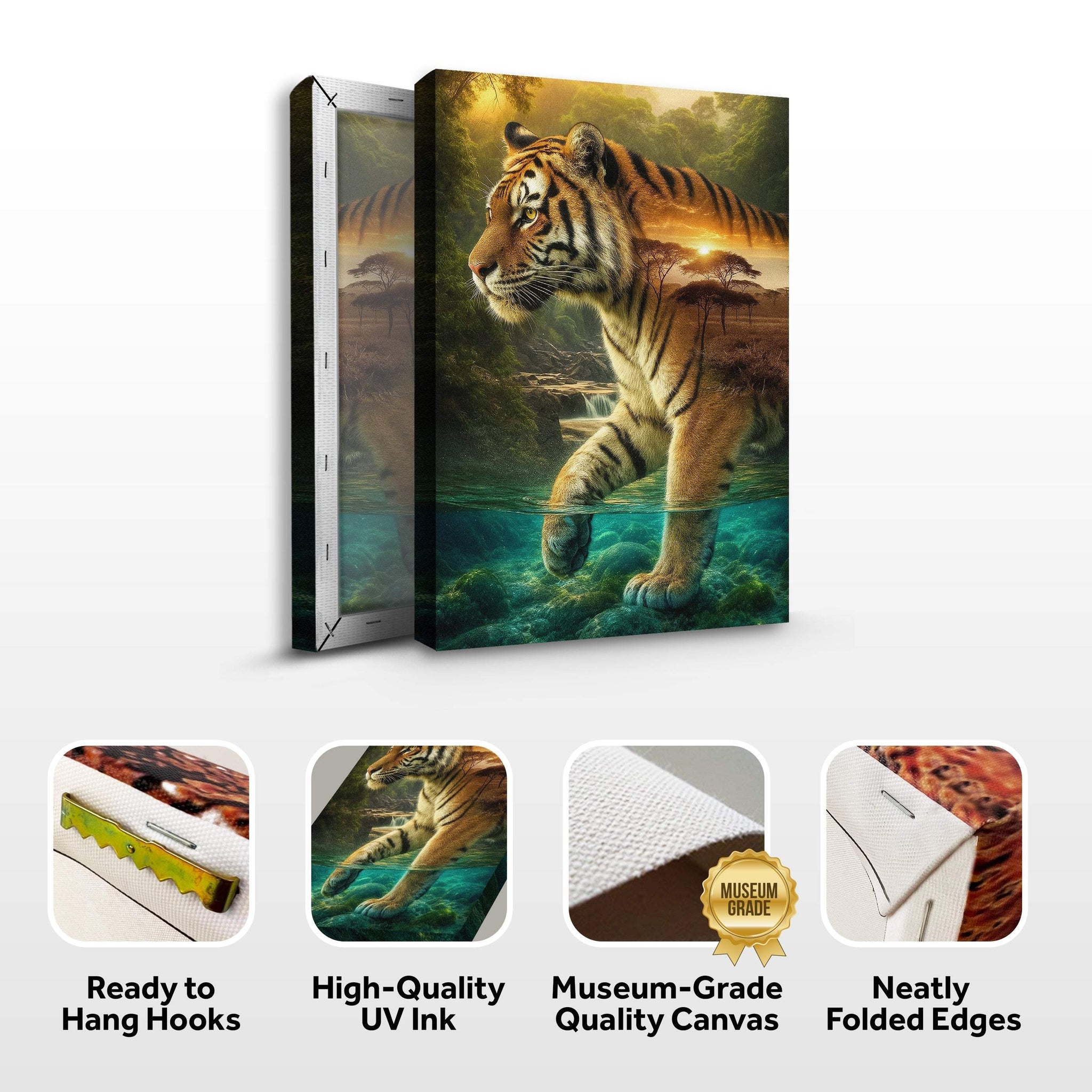 Tiger's Allegory Wall Art - Tailored Canvases - Flyclothing LLC