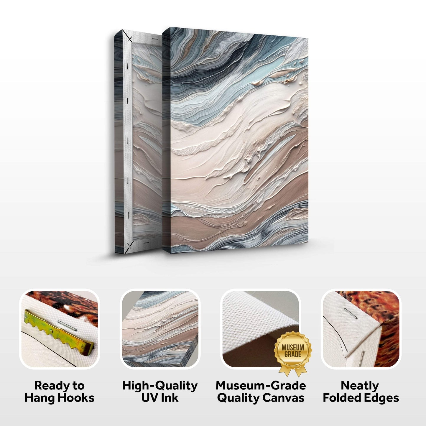 Earth Tone Swirls Wall Art - Tailored Canvases - Flyclothing LLC