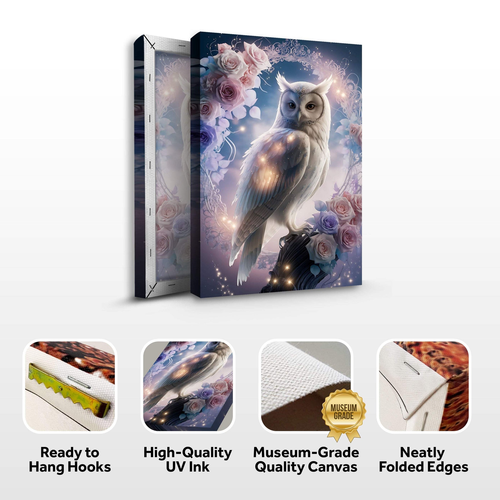 3D Owl Wall Art - Tailored Canvases - Flyclothing LLC