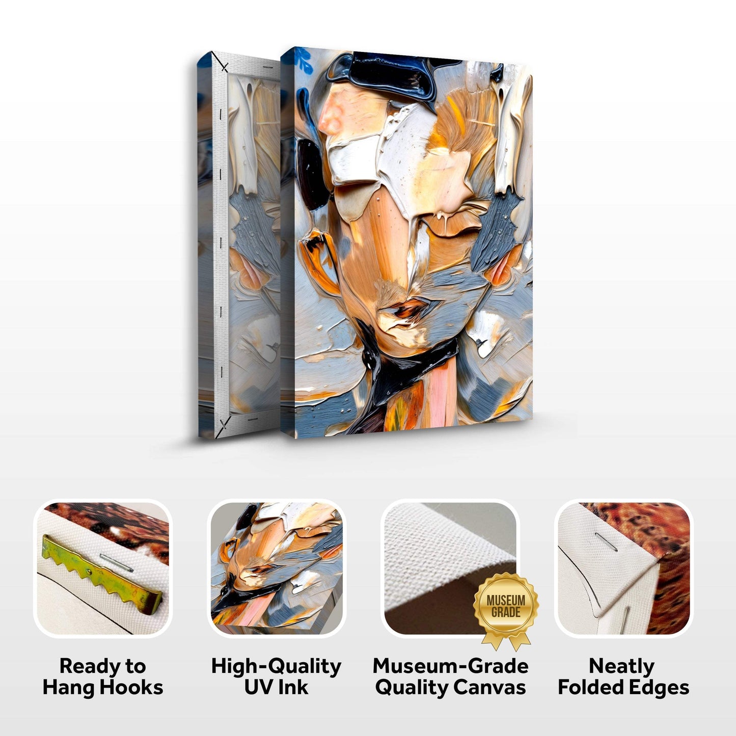 Beyond The Face Abstract Wall Art - Tailored Canvases - Flyclothing LLC
