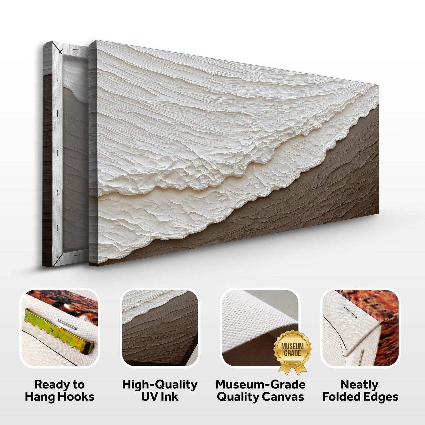 Waves Abstract Wall Art - Tailored Canvases - Flyclothing LLC