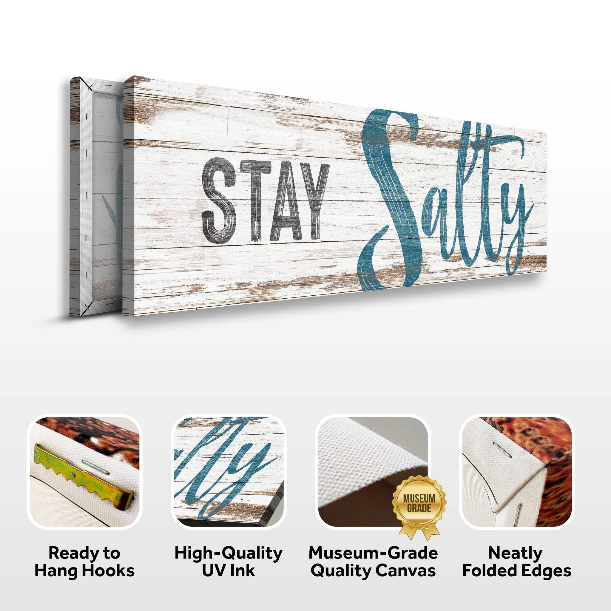 Stay Salty Coastal Sign VIII - Tailored Canvases - Flyclothing LLC