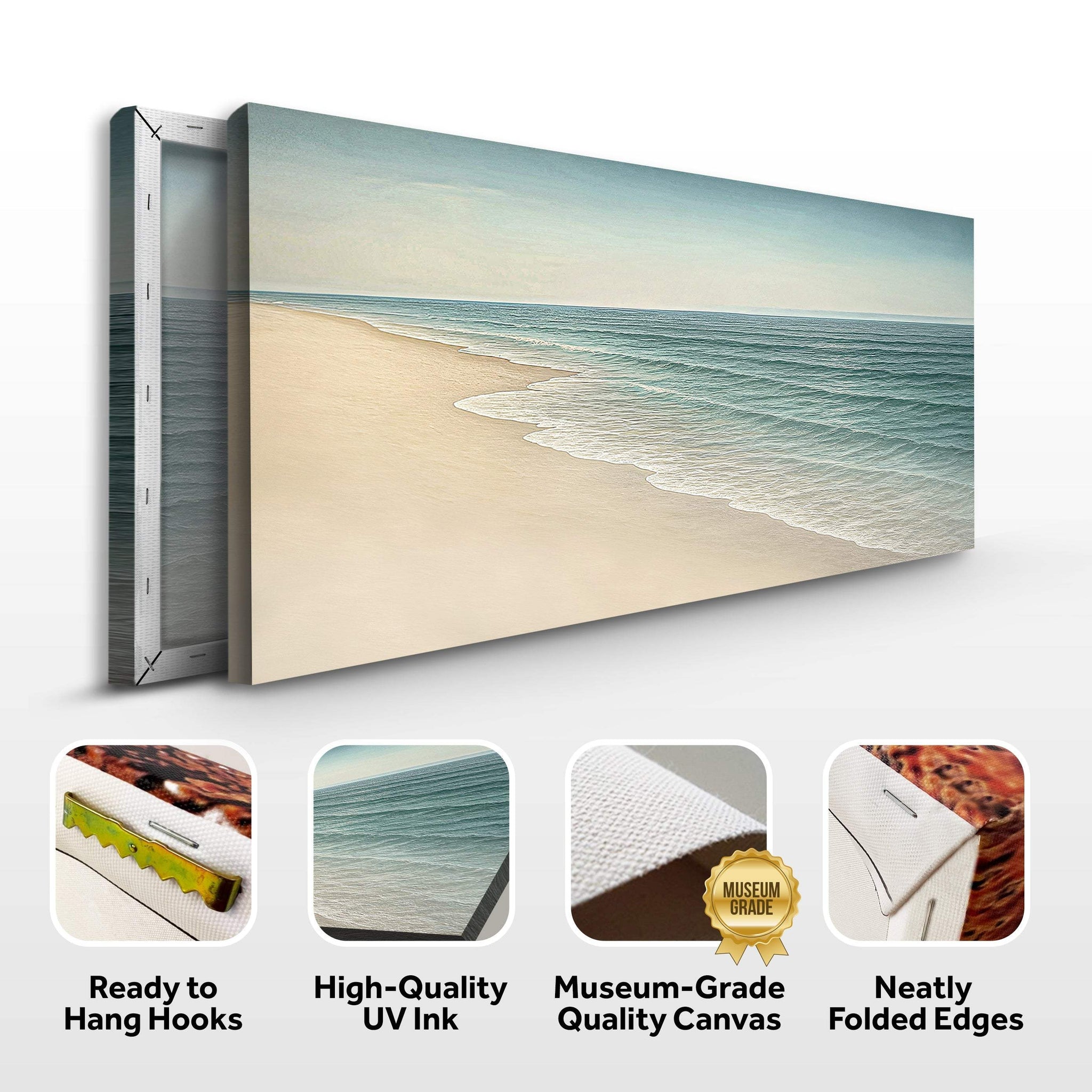 Beach Shoreline Coastal Wall Art II - Tailored Canvases - Flyclothing LLC