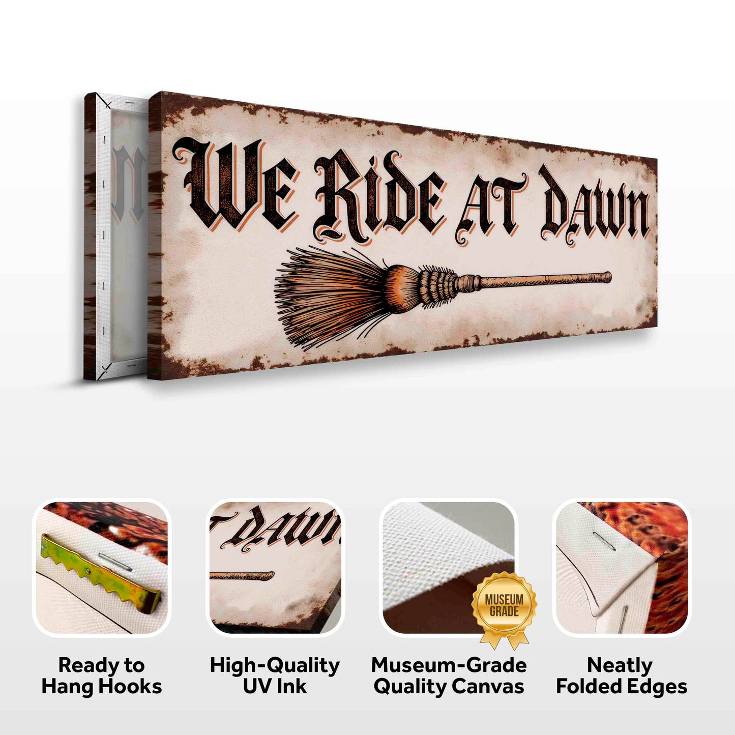 We Ride At Dawn Halloween Wall Sign - Tailored Canvases - Flyclothing LLC