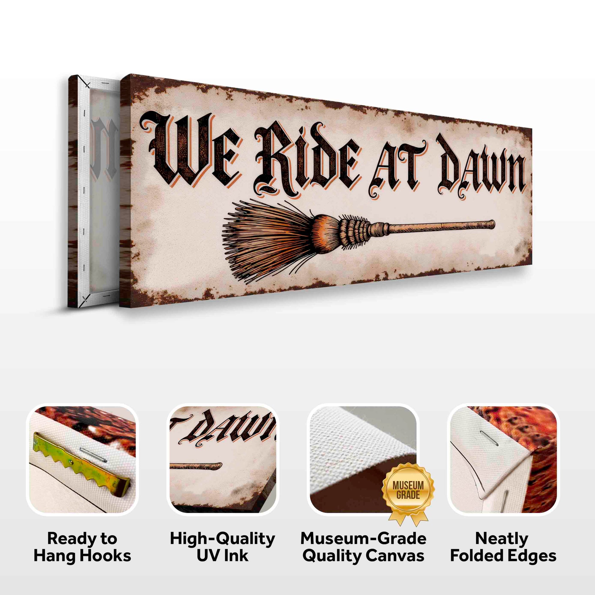 We Ride At Dawn Halloween Wall Sign - Tailored Canvases - Flyclothing LLC