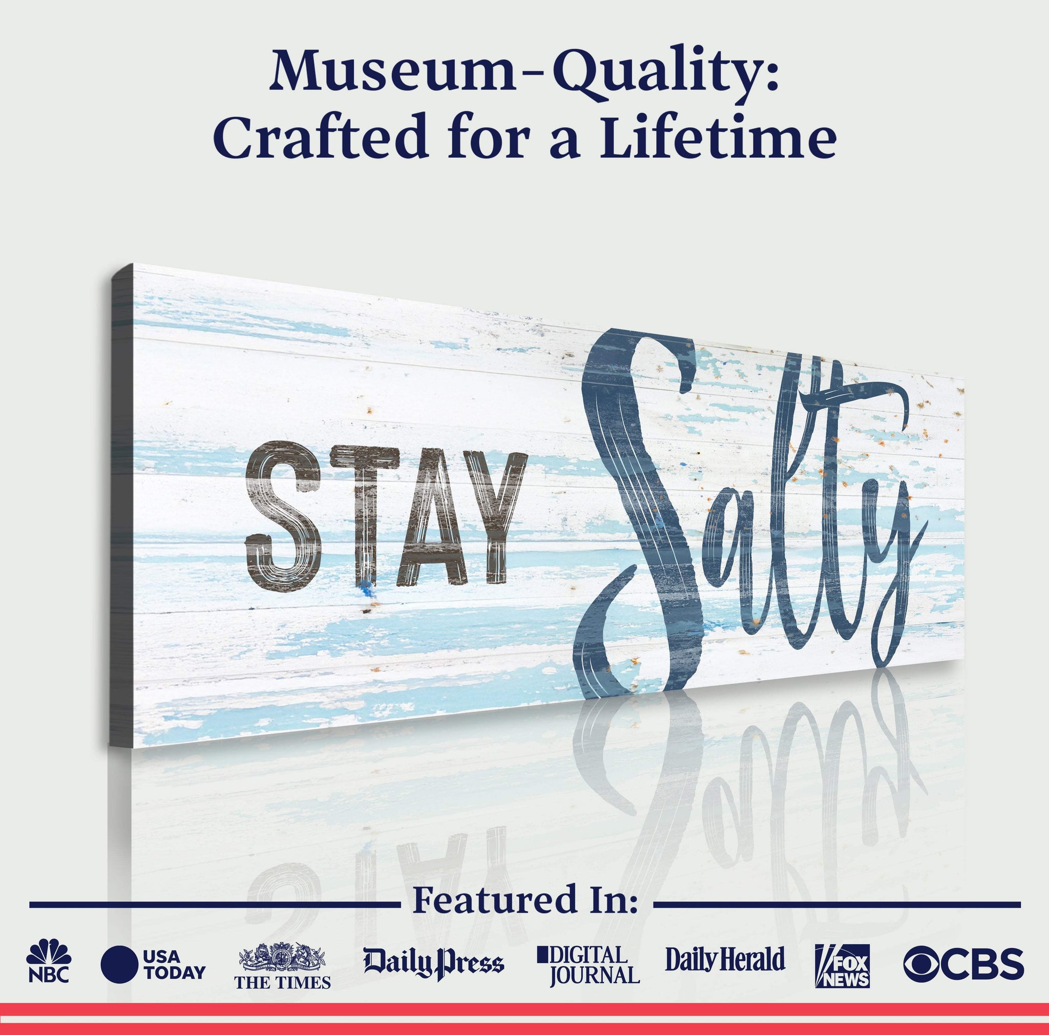 Stay Salty Coastal Sign IX - Tailored Canvases - Flyclothing LLC