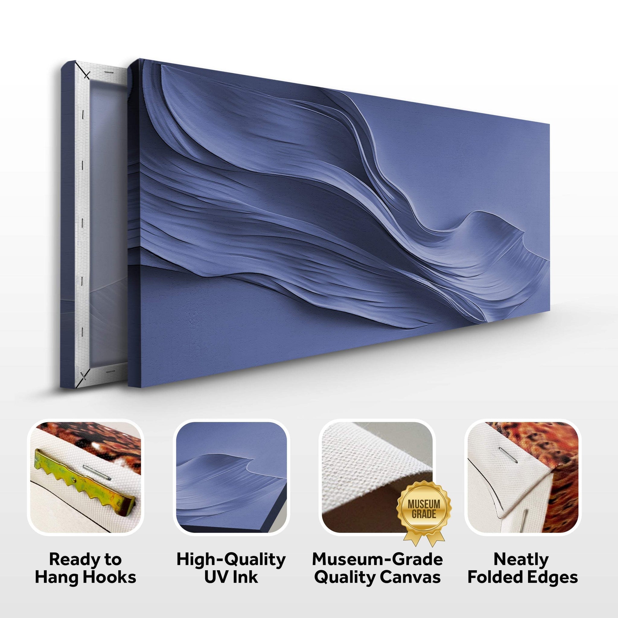 Midnight Navy Minimalist Wall Art - Tailored Canvases - Flyclothing LLC