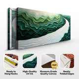 Green Rivers Abstract Wall Art III - Tailored Canvases - Flyclothing LLC