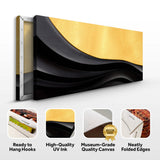 Black And Gold Minimalist Abstract VIII - Tailored Canvases - Flyclothing LLC