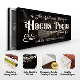 Personalized Hocus Pocus Broom Co. Wall Sign - Tailored Canvases - Flyclothing LLC