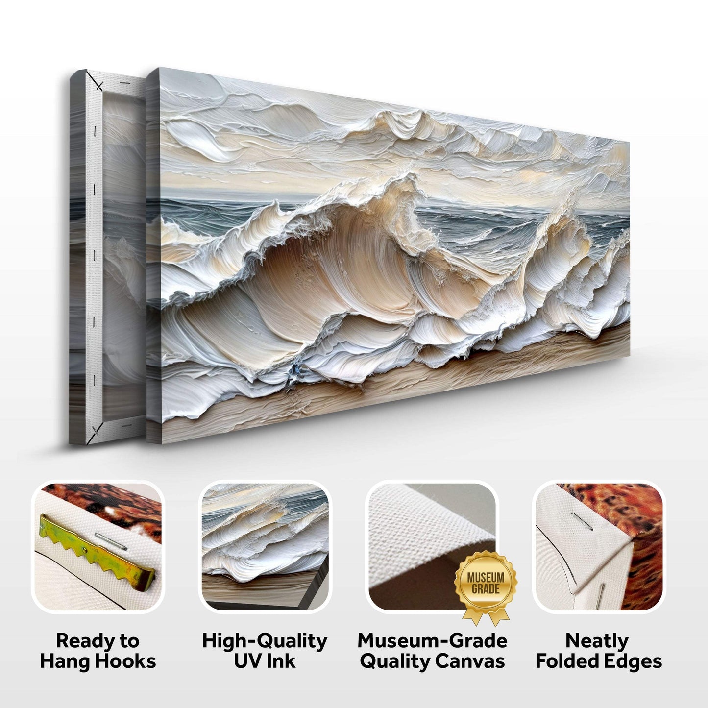 Ocean Waves Wall Art - Tailored Canvases - Flyclothing LLC