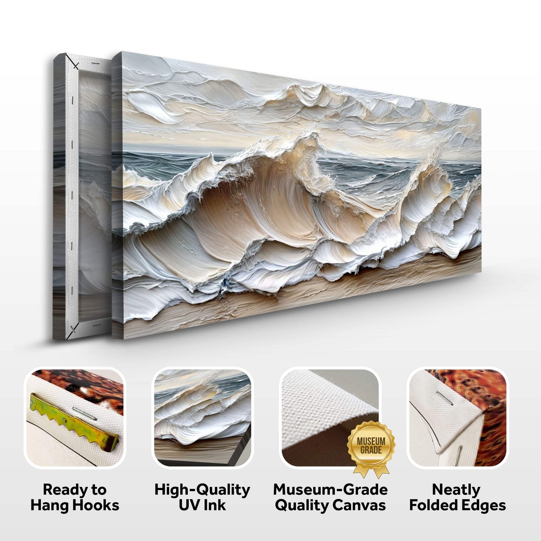 Ocean Waves Wall Art - Tailored Canvases - Flyclothing LLC