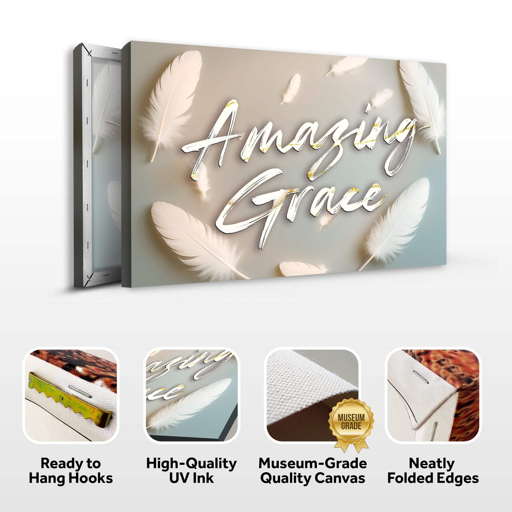 Amazing Grace Faith Wall Sign - Tailored Canvases - Flyclothing LLC