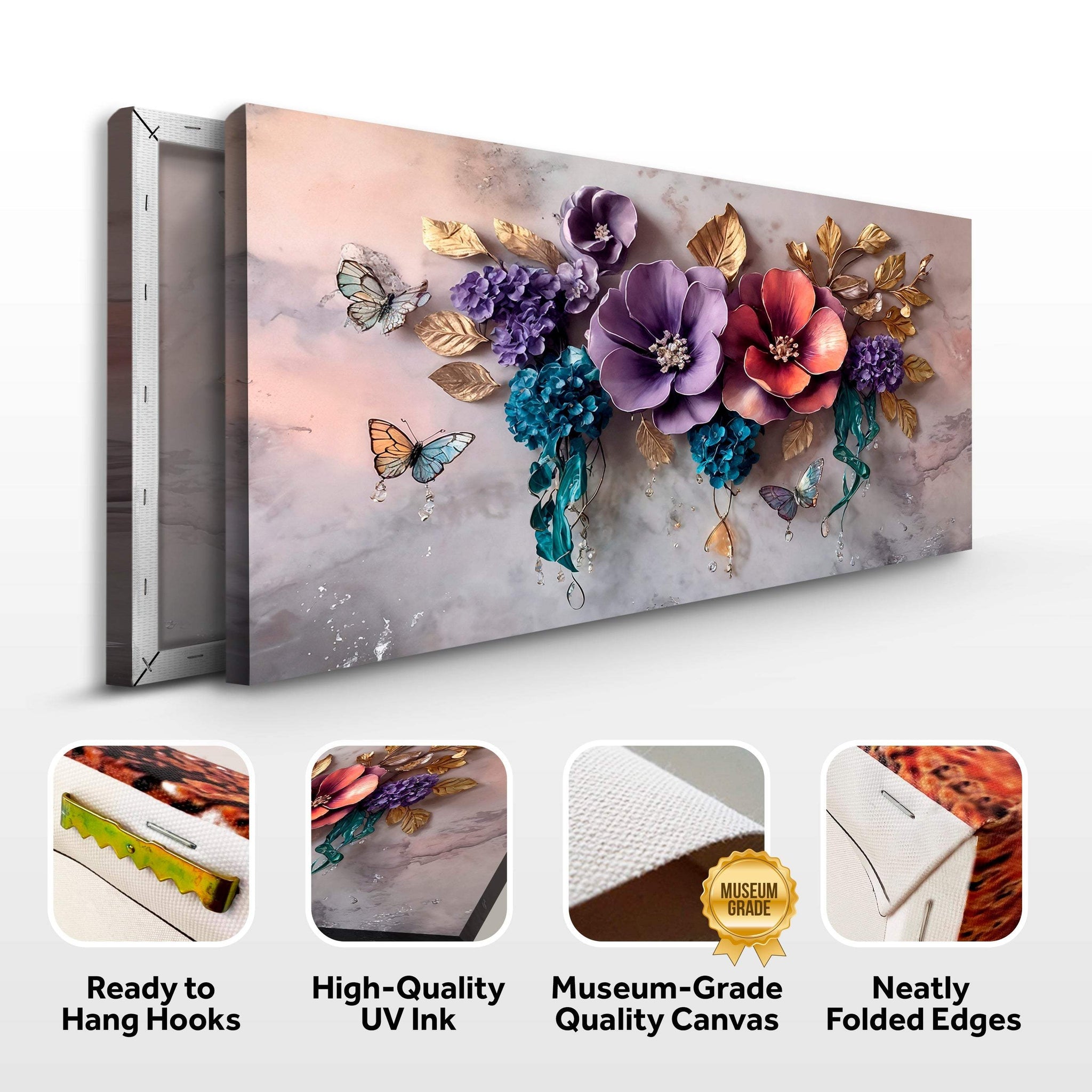 Floral Symphony Wall Art - Tailored Canvases - Flyclothing LLC