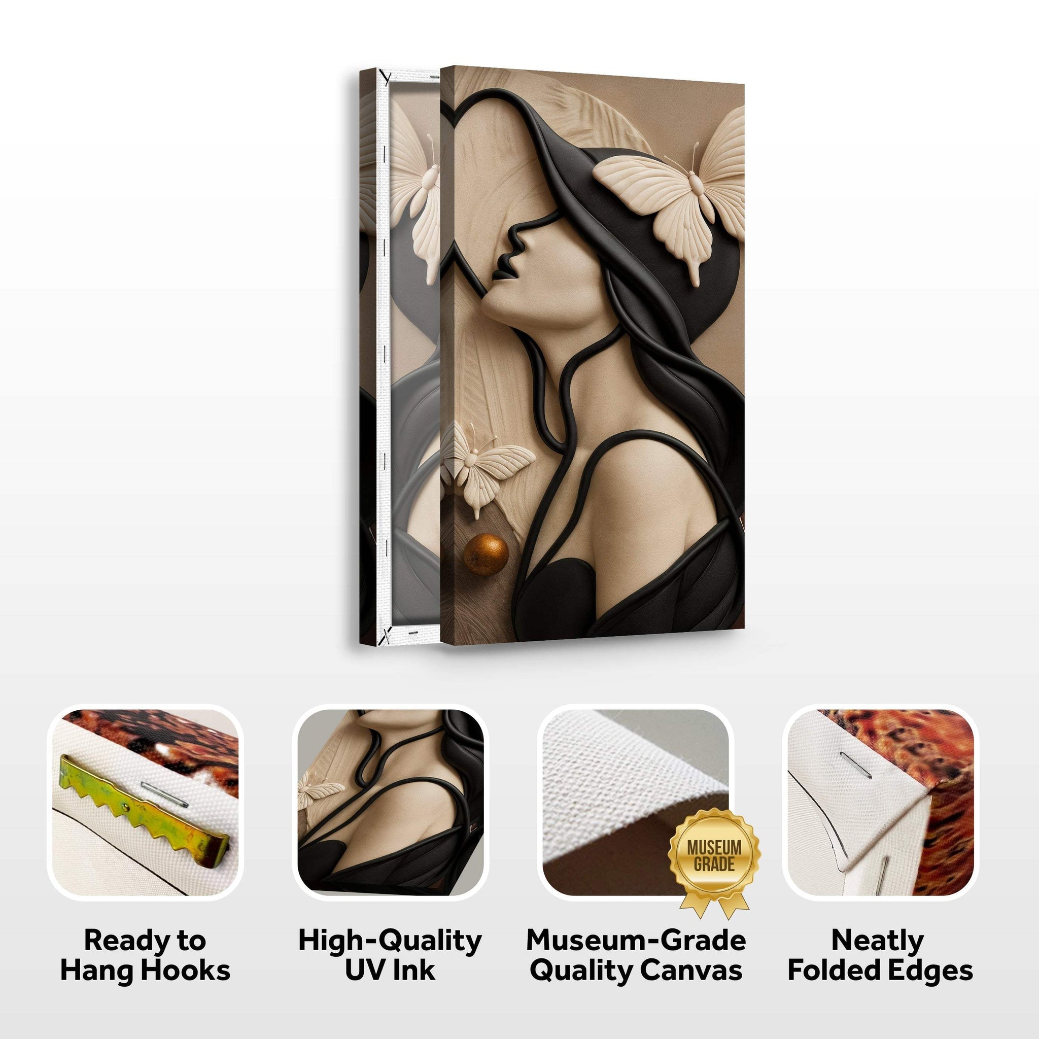Woman's Delicate Lines Wall Art - Tailored Canvases - Flyclothing LLC
