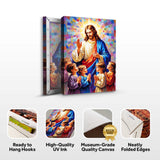 Jesus Praying With Kids Faith Wall Art - Tailored Canvases - Flyclothing LLC