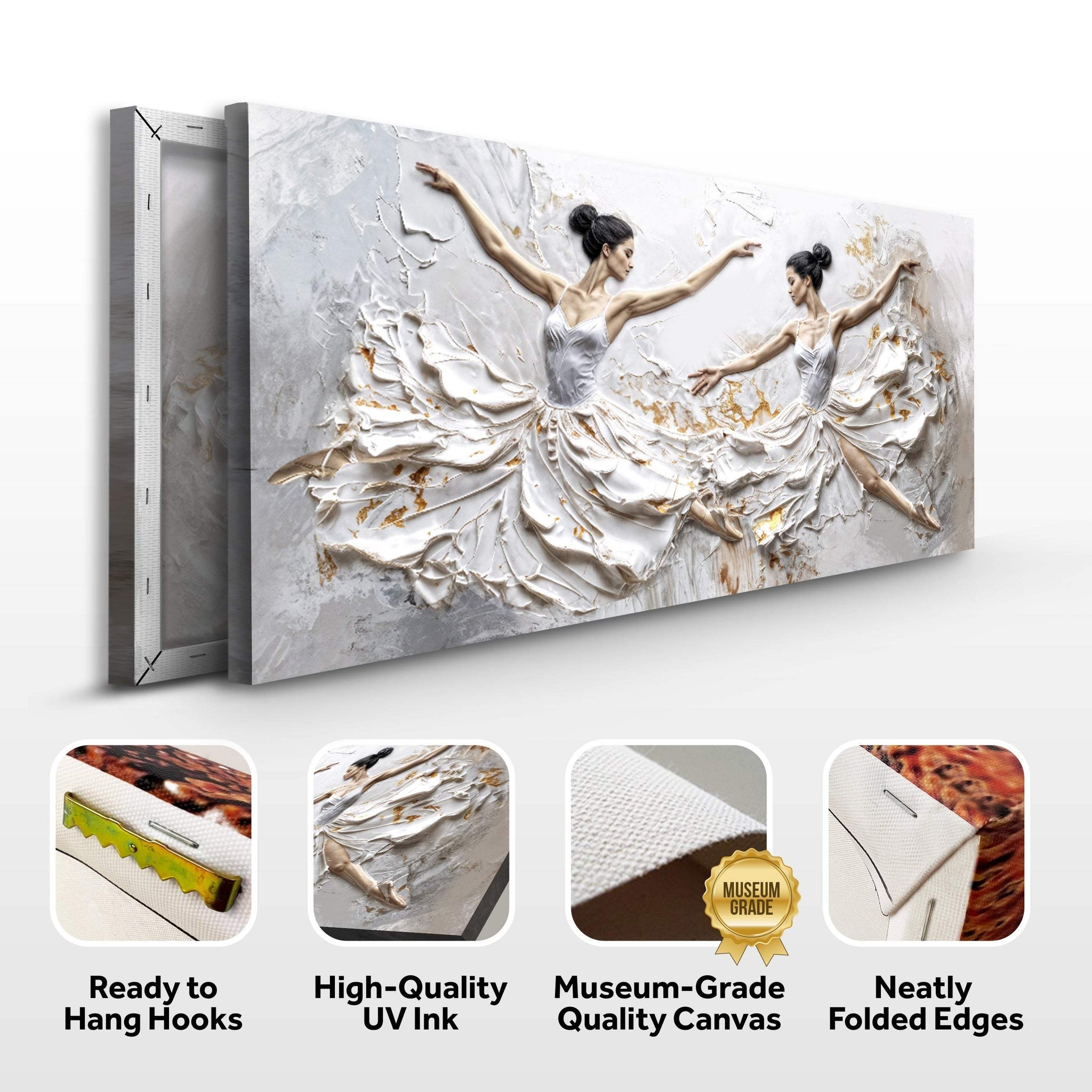 Modern Ethereal Dancers Wall Art - Tailored Canvases - Flyclothing LLC