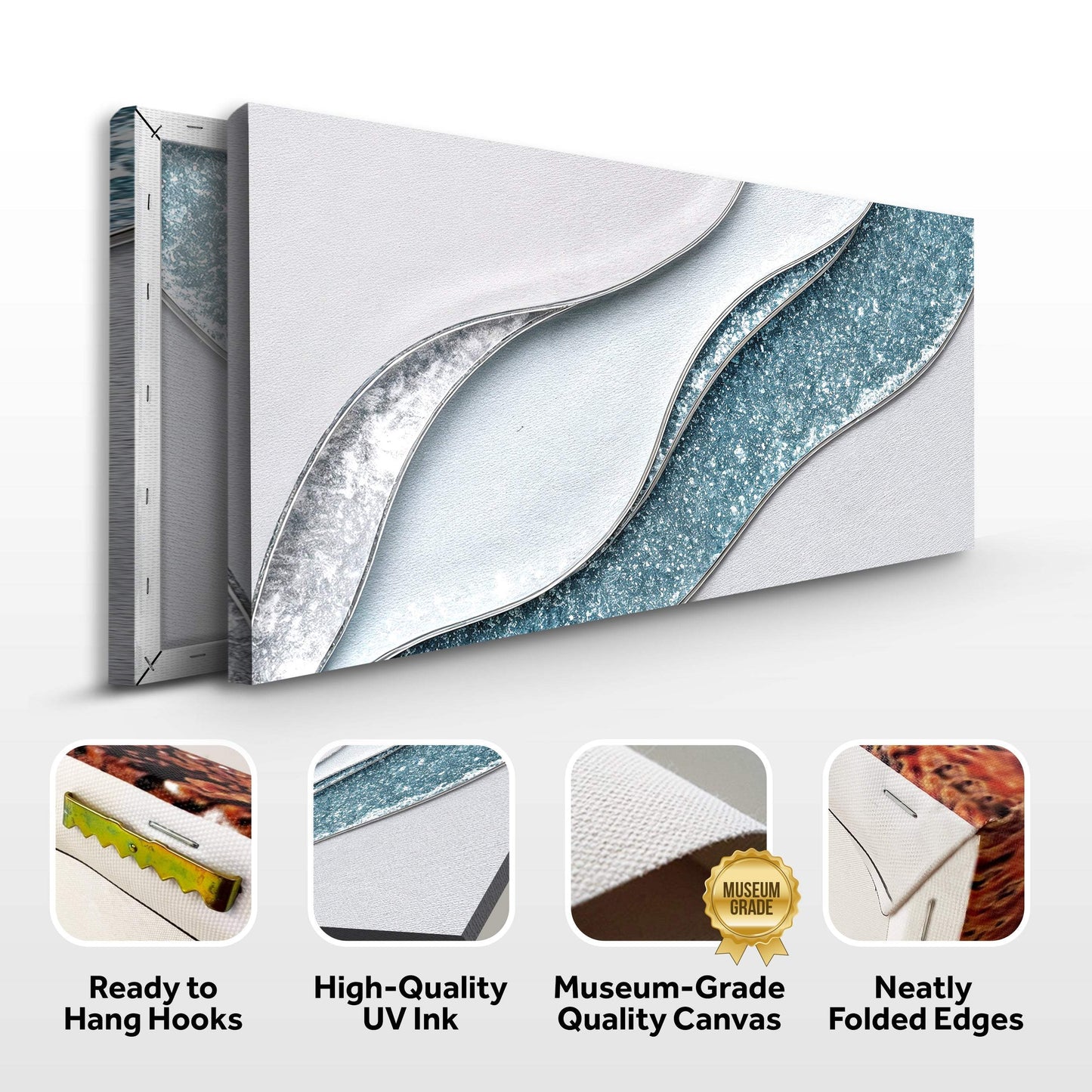 Lighter Waves Wall Art - Tailored Canvases - Flyclothing LLC